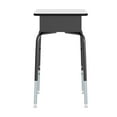 thumbnail image 5 of BizChair Student Desk with Open Front Metal Book Box, Gray Desktop, and Black Frame and Navy Heavy-Duty Flex Comfort Classroom Stack Chair, 5 of 10