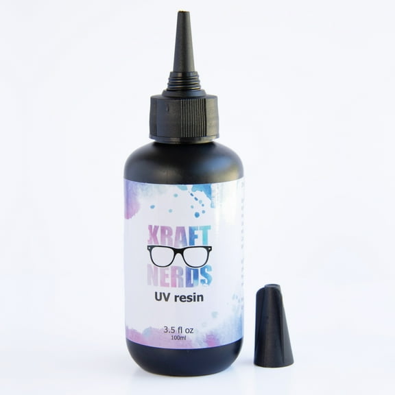 KRAFT NERDS UV Resin, Ultraviolet Fast Cure Epoxy Resin, Hard & Crystal Clear, Jewlery Making, UV Light & Sunlight Activated