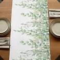 thumbnail image 5 of Table Runners 70 Inches Long Dress Scarves, Eucalyptus Leaves Farmhouse Coffee/Dining/Kitchen Table Decor, Holiday Table Runner, Green Summer Botanical Weeping 13x70 Inch, 5 of 9