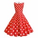 thumbnail image 2 of TaTaai Women's Bow Detail Sleeveless Dress Vintage Floral Print Round Neck Casual A Line Midi Dress Classical Style Soft Comfortable for Spring Summer Daily Gift, 2 of 5