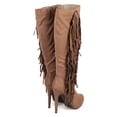 thumbnail image 4 of New Women Breckelles Philly-11 Knee High Suede Fringe Single Sole Stiletto Boot, 4 of 5