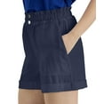 thumbnail image 2 of INC International Concepts Womens Twill Shorts Indigo Sea 8, 2 of 3