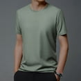 thumbnail image 7 of Men's Casual Solid Color Crew Neck Waffle Grid Short Sleeve T-Shirt, 7 of 7