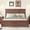 Walnut, variant on Mirightone Farmhouse King Size Bed Frame with Tall Headboard & Footboard and Built-in Charging Station, Wooden King Bed Frame with Wood Panel Bed Base, No Squeak, Rich Brown