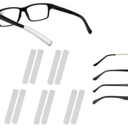 GIXUSIL 5 Pairs Soft Eyeglass Ear Cushions, Silicone Eyewear Ear Pads, Glasses Temple Covers, Anti-Slip Eyewear Arm Cushions Elastic Retainer for Sunglasses Eyeglasses - White