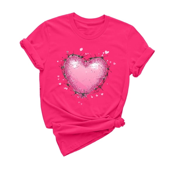 T-shirt Imprimé Arbre de Noël pour Femmes, Haut à Manches Courtes Col Rond en Mélange de Coton avec Design Graphique Festif, Léger et Extensible