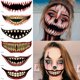 thumbnail image 2 of Pegatina de cara de Boca Grande de terror de Halloween, pegatinas de tatuaje, divertido maquillaje, fiesta, fantasma, Festival, vestidor, decoración de halloween, 2 of 4