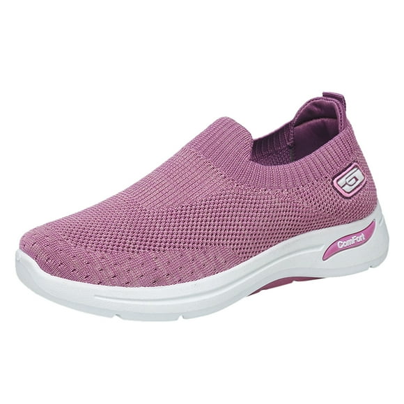 adviicd Womens Work Shoes Walking Shoes Womens Slip on Walking Sneakers Lightweight Purple,41