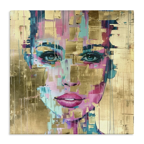 Stupell Industries Bold Hued Radiance People Painting Wrapped Canvas Art Print Wall Art, 17 x 17