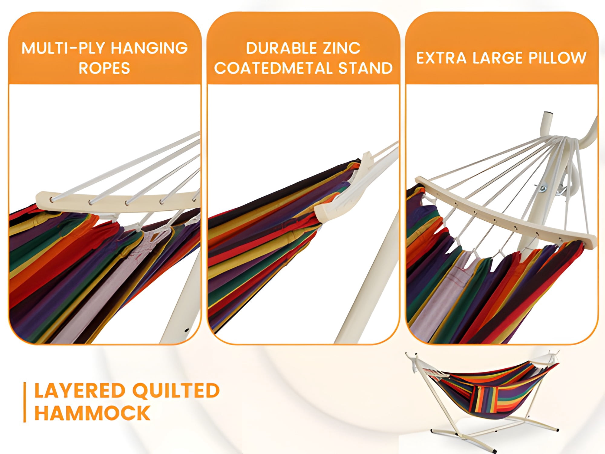 Portable Tree Hammock, Double Hammocks 2 Person with Outer Bag
