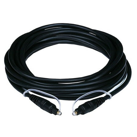 Plated Digital Cable - Monoprice S/PDIF (Toslink) Digital Optical Audio Cable - 15 Feet | Gold Plated Ferrule,Molded Strain Relief