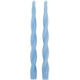 thumbnail image 4 of Creative Co-Op 2-Piece Unscented Elongated Twisted Taper Candles in Box, Blue, 4 of 5
