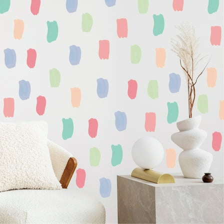 120 Pcs Graffiti Watercolor Decals Removable Wall Stickers Vinyl Peel and Stick for Kids Bedroom Living Room Nursery Playroom Classroom Children's Room DIY Decor