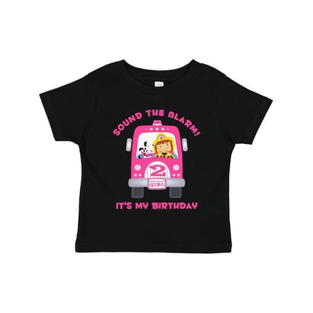 

Inktastic Fire Truck Girl 2nd Birthday Gift Toddler Toddler Girl T-Shirt