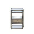 thumbnail image 4 of ACME Enca 2 Pieces Nesting Table in Clear Glass and Antique Brass, 4 of 5