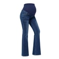 thumbnail image 5 of Stamzod Maternity Pants for Work Over Belly Bootcut Pregnancy Jeans Stretchy Trendy Dressy Casual Flare Denim Pants with Pockets S, 5 of 7