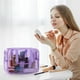 thumbnail image 4 of Bolsa de maquillaje UUYUUY PVC transparente impermeable para mujer, color morado, 4 of 7