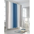 thumbnail image 3 of Fsddascl Gray Blue Shower Curtain Set - 72" x 78" Washable Bathtub Curtain with 12 Hooks, Modern Gradient Geometric Waterproof Fabric Stall Shower Curtains for Bathroom/Bathtub Décor, 3 of 6