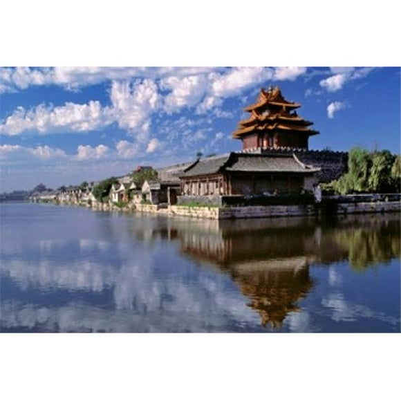 Danita Delimont PDDAS07RER0018B China Beijing Tower & Moat Guard Forbidden City Poster Print by Ric Ergenbright, 17 x 11