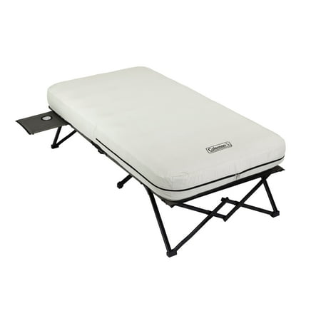 Coleman Camping Cot with Side Tables  Air Mattress & Battery Pump  Twin