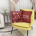 thumbnail image 6 of Merry Christmas Throw Pillow Covers Set of 2 Red Xmas Trees Winter Snowflakes Decorative Cotton Linen Pillowcases 18x18 inch Soft Cuchion Covers for Porch Indoor Outdoor Bed, 6 of 8
