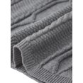 thumbnail image 5 of INSPIRE CHIC Cable Knit Sweater Skirt for Women's Elastic Waist A-Line Ribbed Casual Knit Maxi Skirt XL Gray, 5 of 6