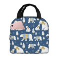 thumbnail image 1 of Disketp cute winter bear Bolsa Térmica para Almuerzo para Hombre y Mujer, Ideal para Trabajo, Senderismo y Picnic, 1 of 8