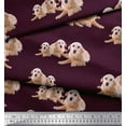 thumbnail image 2 of Soimoi Cotton Voile Fabric Golden Retriever Dog Printed Craft Fabric by The Yard 42 Inch Wide, 2 of 3