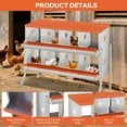 thumbnail image 5 of Lumiparty Chicken Nesting Box for Laying Eggs, 8 Compartment Two-Tier Galvanized Steel Hen Nest Box with Large Vents, Wall Mount for Chicken Coop, Red, 5 of 7