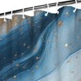 thumbnail image 3 of Blue Gold Wave Marble Pattern Shower Curtain 84"x72" ,Bathroom Decorative Shower Curtains Set with 12 Hooks,Modern Waterproof Washable Shower Curtain, 3 of 6
