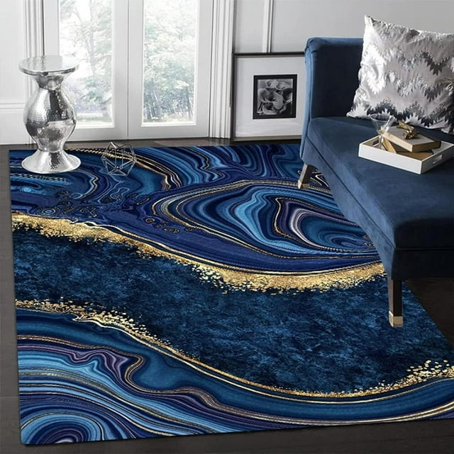 Pink Black Gold Marble Texture Area Rugs, Modern Abstract Dreamy Design Printed Carpet, for Room Sofa Living Room Mat Bedroom Home Decor Floor Mats,2 x 3ft