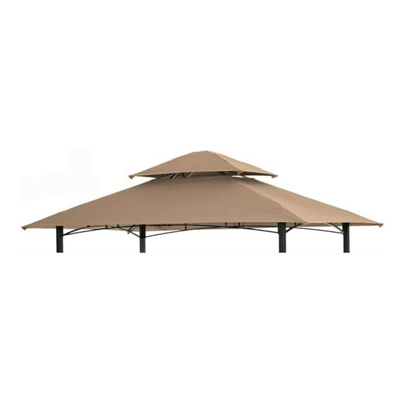 8x5 Ft Grill Gazebo Replacement Canopy Top Cover Double Tiered BBQ Shade Cover (for 8x5 Ft Grill Gazebo Frame, )