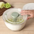 thumbnail image 2 of Sur La Table Kitchen Essential 6.3 Qt Salad Spinner, Fruit Wahser, Washing Bowl with Strainer, Vegertable Cleaner, Lettuce Washer - Juniper Green, 2 of 3