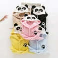 thumbnail image 2 of LYMAYTER Kids Flannel Robe Toddlers Cute Animal Hooded Bathrobe Boys Girls Soft Cozy Homewear 1-12 Years, 2 of 7