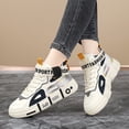 thumbnail image 5 of NOKIO Men's Fashion Sneakers High Top Skate Shoes Versatile Street Sport Shoes with Adjustable Strap, Lightweight 𝖫a𝖼e Up Running Shoes Cushion Thick Sole Shoes, 5 of 9