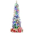thumbnail image 3 of Topcobe 4 Feet Pre-Lit Artificial Christmas Tree Snow-Flocked Slim Pencil Xmas Decor, Decor for Christmas Party, 3 of 9