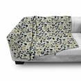 thumbnail image 3 of Acorn Soft Flannel Fleece Blanket, Repeating Silhouettes Autumn Season Illustration on Off White Background, Cozy Plush for Indoor and Outdoor Use, 50" x 70", Black White and Yellow, by Ambesonne, 3 of 6