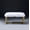 Gold,White + Metal,Upholstered, variant on Bagley II Faux Fur Bench with Gold Metal Base, White, 38"W