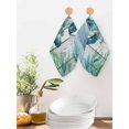 thumbnail image 2 of Coastal Turtle Dish Towels Set, Waffle Weave Kitchen Towels 2 Pieces, Nautical Ocean Shells Seaweeds Starfish Microfiber Hair Face Bath Tea Towel Absorbent Quick Drying Cleaning Dish Cloths, 12"x12", 2 of 7