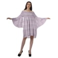 thumbnail image 4 of Moomaya Robe de Plage à Épaules Dénudées pour Femmes Rose Pâle2 Robe de Vacances en Coton avec Manches Évasées - I2, 4 of 5