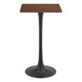 thumbnail image 2 of Valleta Bar Table Brown Bar Table, Modern Style, Faux Wood MDF square shape tabletop, Steel, Indoor Bar, 2 of 5