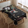 thumbnail image 2 of Red Mushroom Leaf Black Pattern Rectangle Tablecloth 60"x84",Waterproof Polyester Rectangle Table Cloth, Wipeable Spillproof Polyester Tablecloth for Dining, Camping, Indoor and Outdoor, 2 of 5