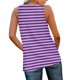thumbnail image 4 of mfyjkho Camisetas Sin Mangas Para Mujer, Blusa Informal Holgada Con Escote En V Y Abertura Lateral Para Mujer Tops Elegantes Para Mujer S, 4 of 8