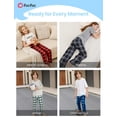 thumbnail image 4 of Pantalones de pijama PATPAT para niños, a cuadros, azul real, tallas 7-8 años, 4 of 6