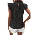 thumbnail image 5 of Hibeli Women Dot Print Sleeveless Ruffle Collar Pullover Top, 5 of 7