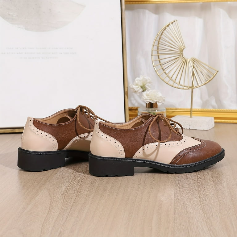 Lace up perforated oxfords shoes online