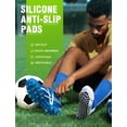 thumbnail image 4 of PULIOU Men Grip Soccer Socks, 3 Pairs, Non Slip Silicone Grip, Breathable Cushioned Athletic Socks for Sports Training, Blue, 4 of 7