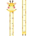 thumbnail image 1 of 2 piezas Boodecal 7 pulgadas x 6.6 pies jirafa lindo animal versión de dibujos animados tabla de crecimiento para niños tabla de altura regla decoración de pared para medir niños niñas, 1 of 5
