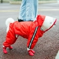 thumbnail image 5 of Pet Dog Raincoat,Hooded Waterproof Rain Jacket with Reflective Strip Poncho Coats for Puppy Small Medium Large Dog Red XL, 5 of 5