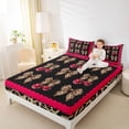 thumbnail image 4 of Feelyou Fashion Bowknot Twin Sheet Sets, Cheetah Leopard Print Bedding, 3 Pieces, 4 of 7